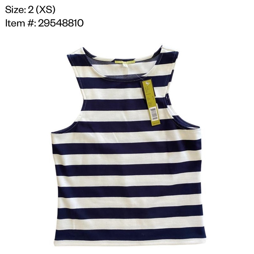 Blue and White Stripe Tank Top/Cami